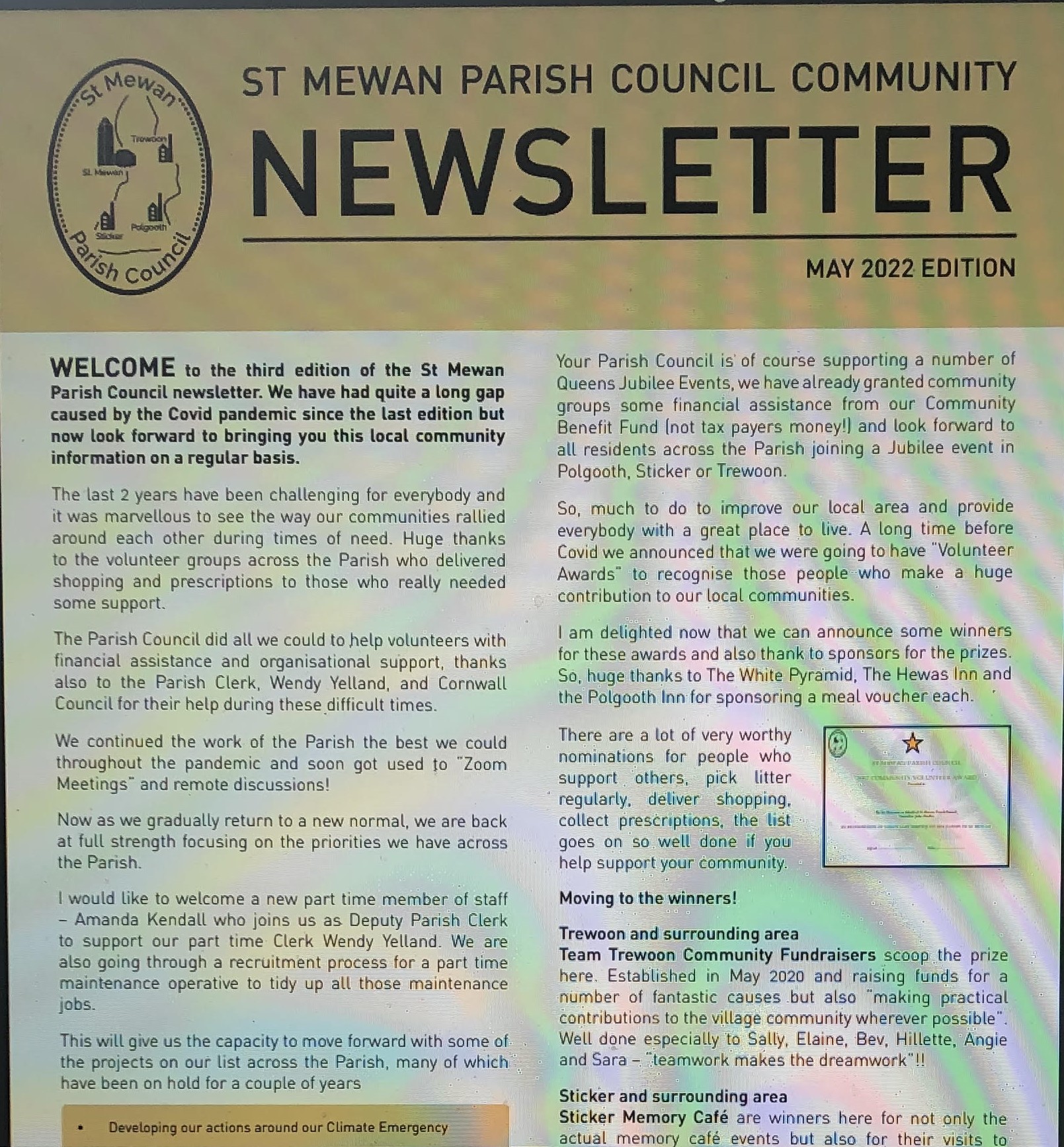 Parish Council Community Newsletter