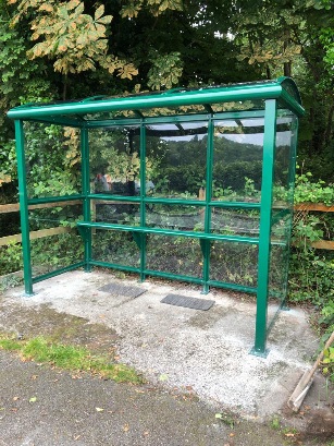 New Bus Shelter on Trelowth Rd in Polgooth