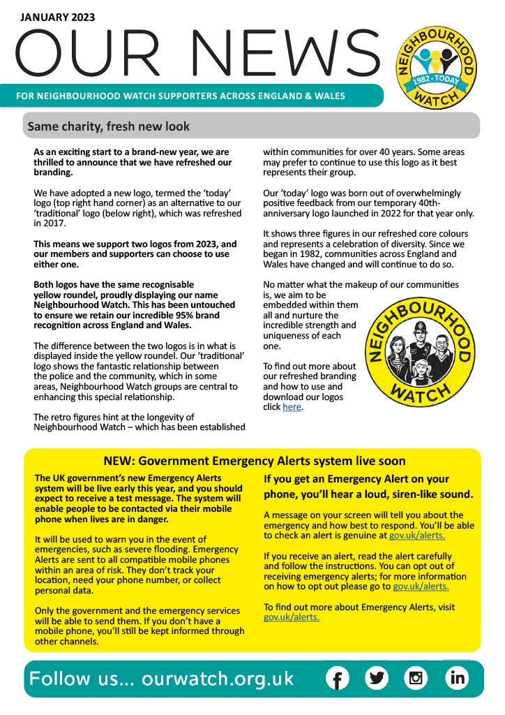 Jan 23 Neighbourhood Watch Newsletter 